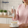 Coffee beater 2-01 Premium Handheld Coffee Beater & Milk Frother, Rechargeable & Portable, Stainless Steel Whisk