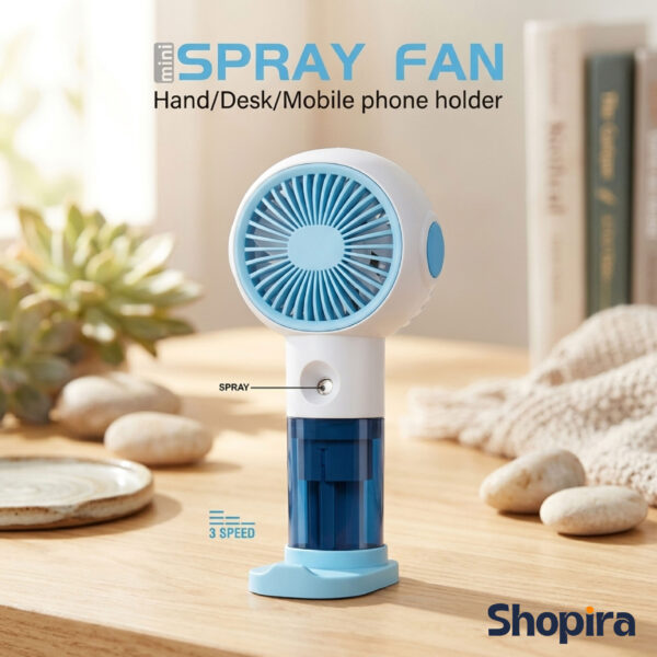 2 in 1 Misting Fan Portable | Rechargeable Handheld Spray Fan | Mini Cooling Fan with Water Mist | USB Cooling Fan