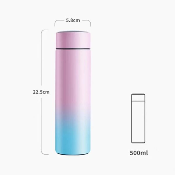 LED Temperature Display, Hot & Cold Vacuum Flasks, Stainless Steel Thermos, LED 500ML Smart Thermos