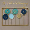 METALIC WALL HANGING, Flower Metal Wall Motif for Decoration, 3D metallic wall decoration leaves and flowers frame
