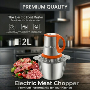Electric Meat chopper 2 litters , Stainless Steel Food Processor, Powerful Kitchen Meat Grinder