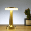 Nordic Minimalist Touch Lamp | Luxury Cordless Led Desk Lamp | Retro Style | Rechargeable Metal Touch Lamp | USB LED Light for Modern Spaces and Restaurants